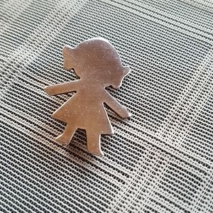 Zina Sterling 925 Girl Figure Brooch